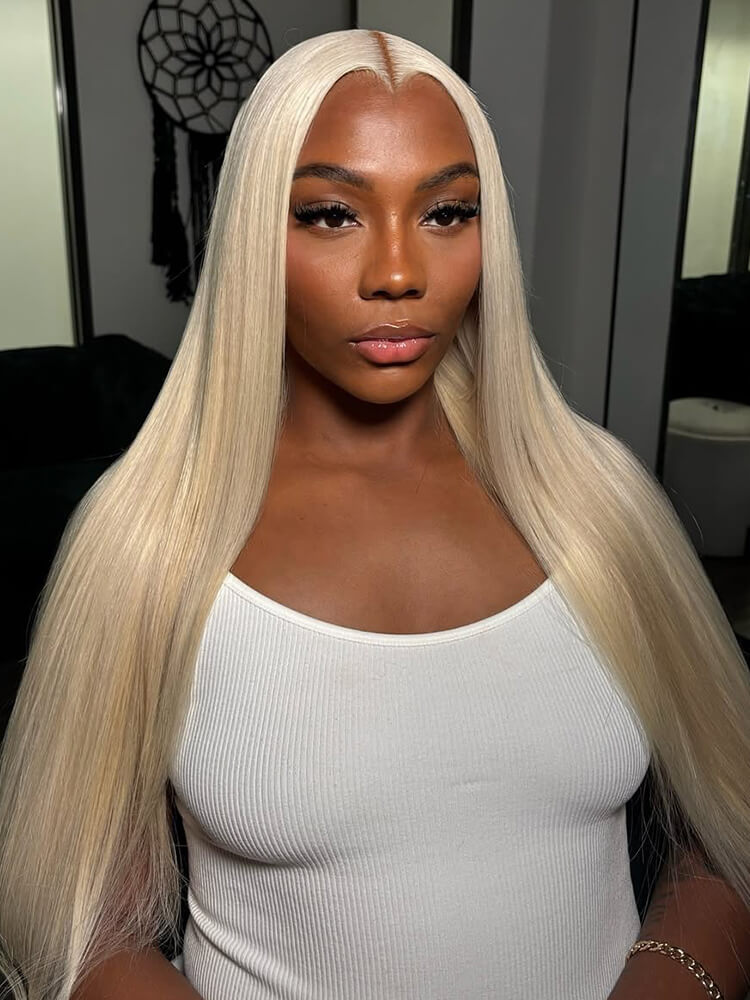 Silky Straight Blonde Lace Wig