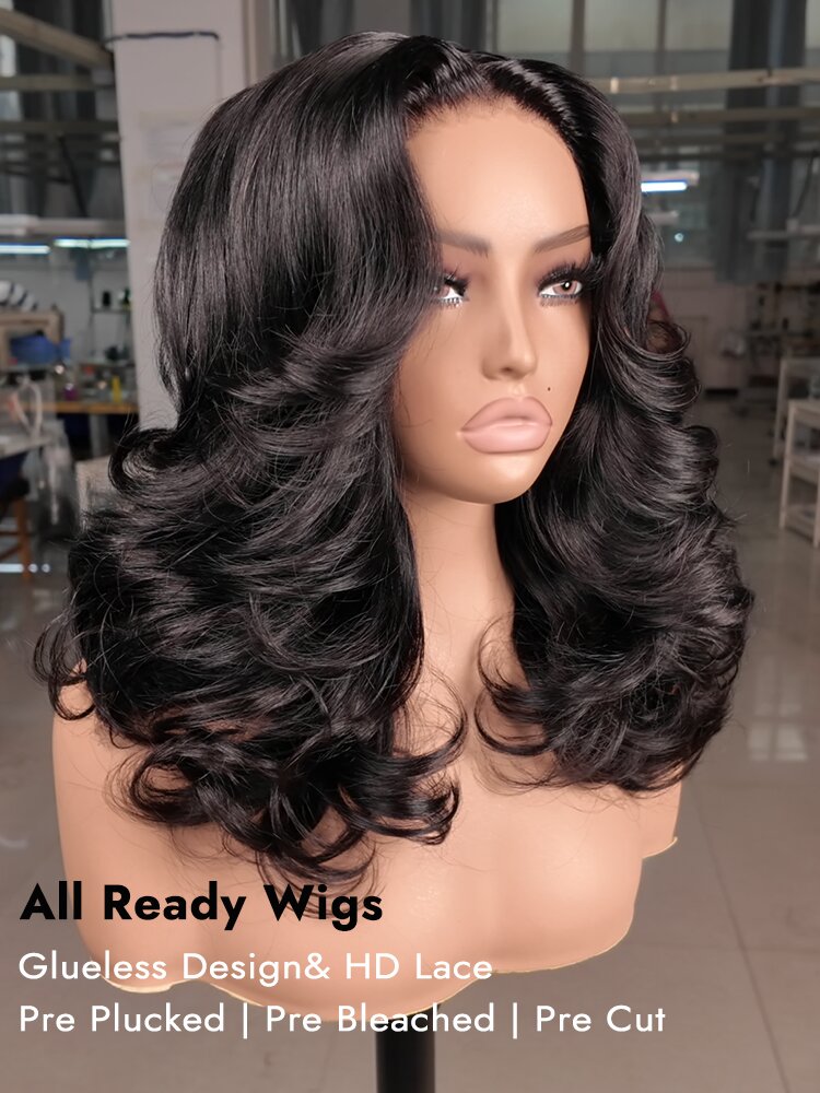 Layered Wave Human Hair Wig