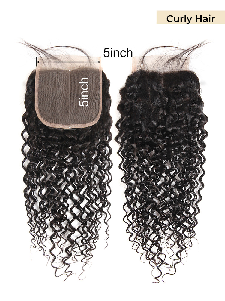 Curly 5x5 Lace Closure