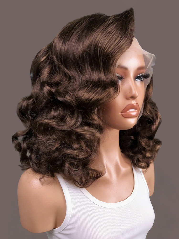 Dark Brown Loose Wavy 13x4 Lace Wig
