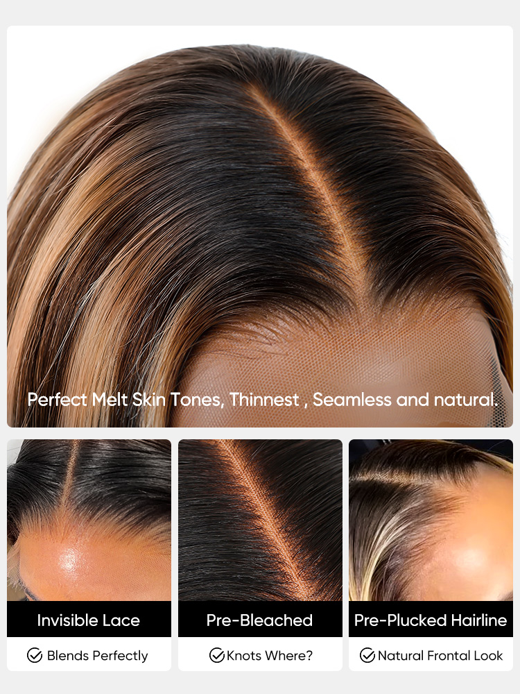 highlight wigs with invisible knots