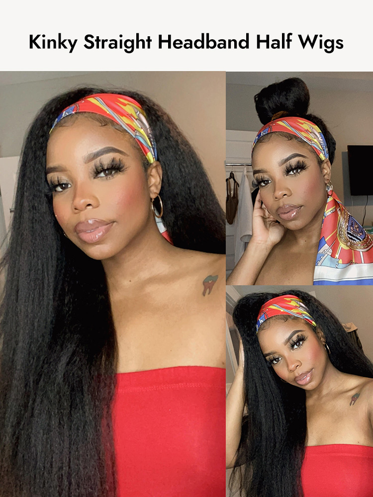 Stylish Human Hair Headband Wigs