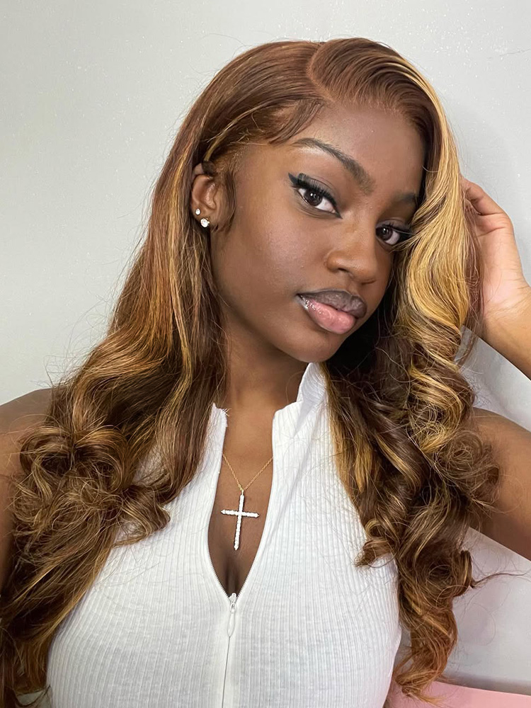 4/27 Highlights Body Wave Hair Wig