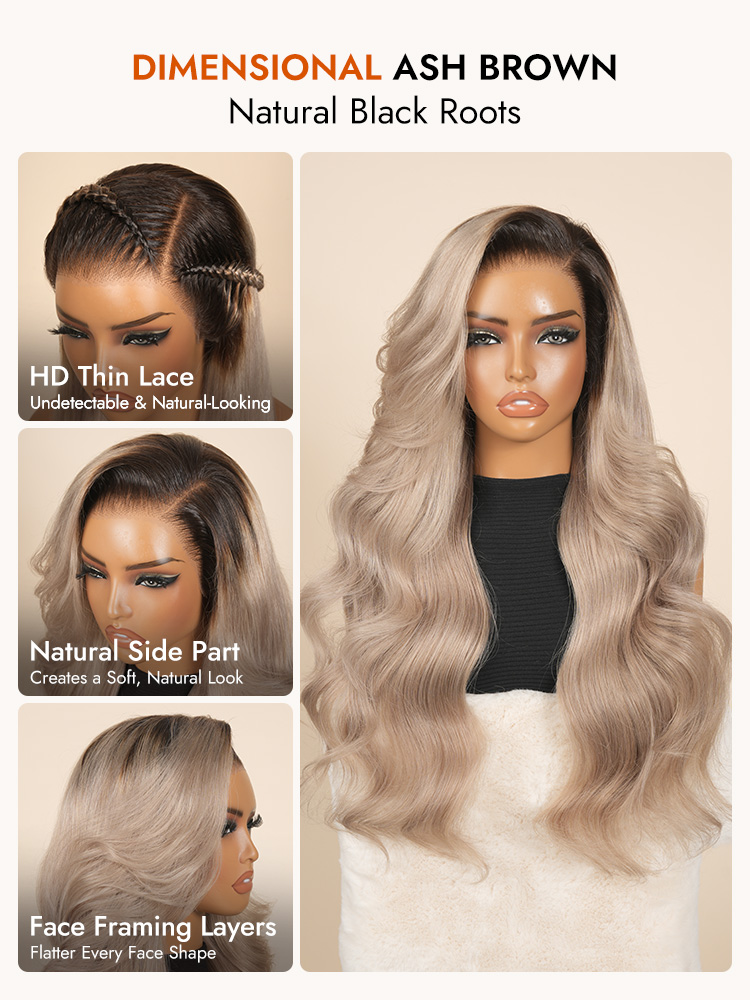 Ombre Ash Blonde HD Lace Wig