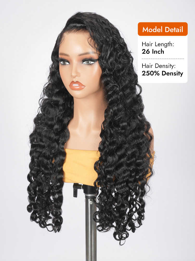 juicy raw indian curly glueless lace wigs