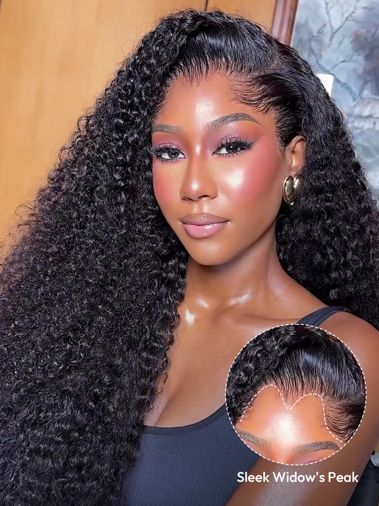 Curly Wave M Shape Hairline