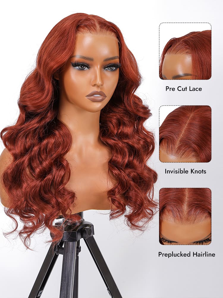 glueless maple red wig