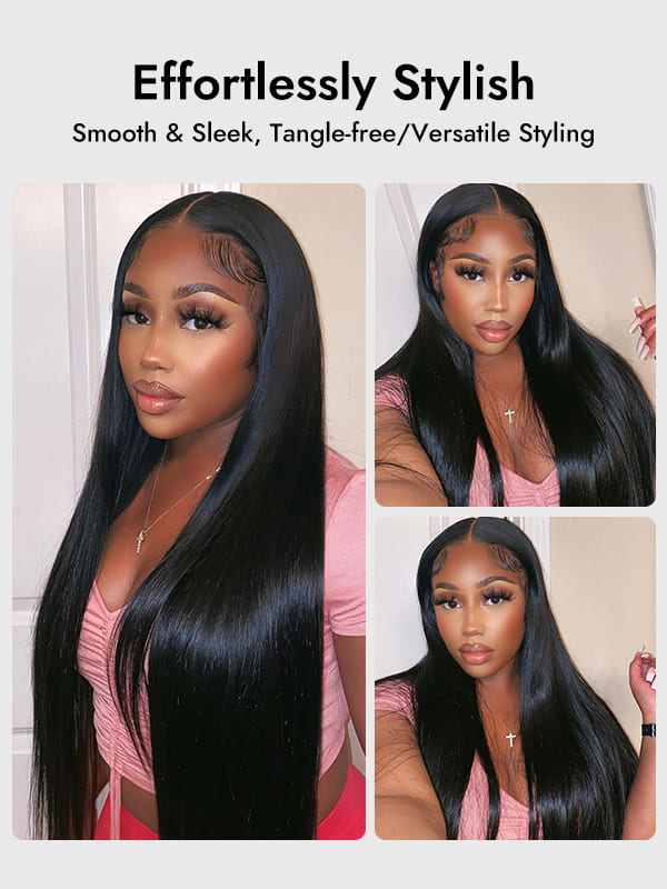 long smooth straight wig