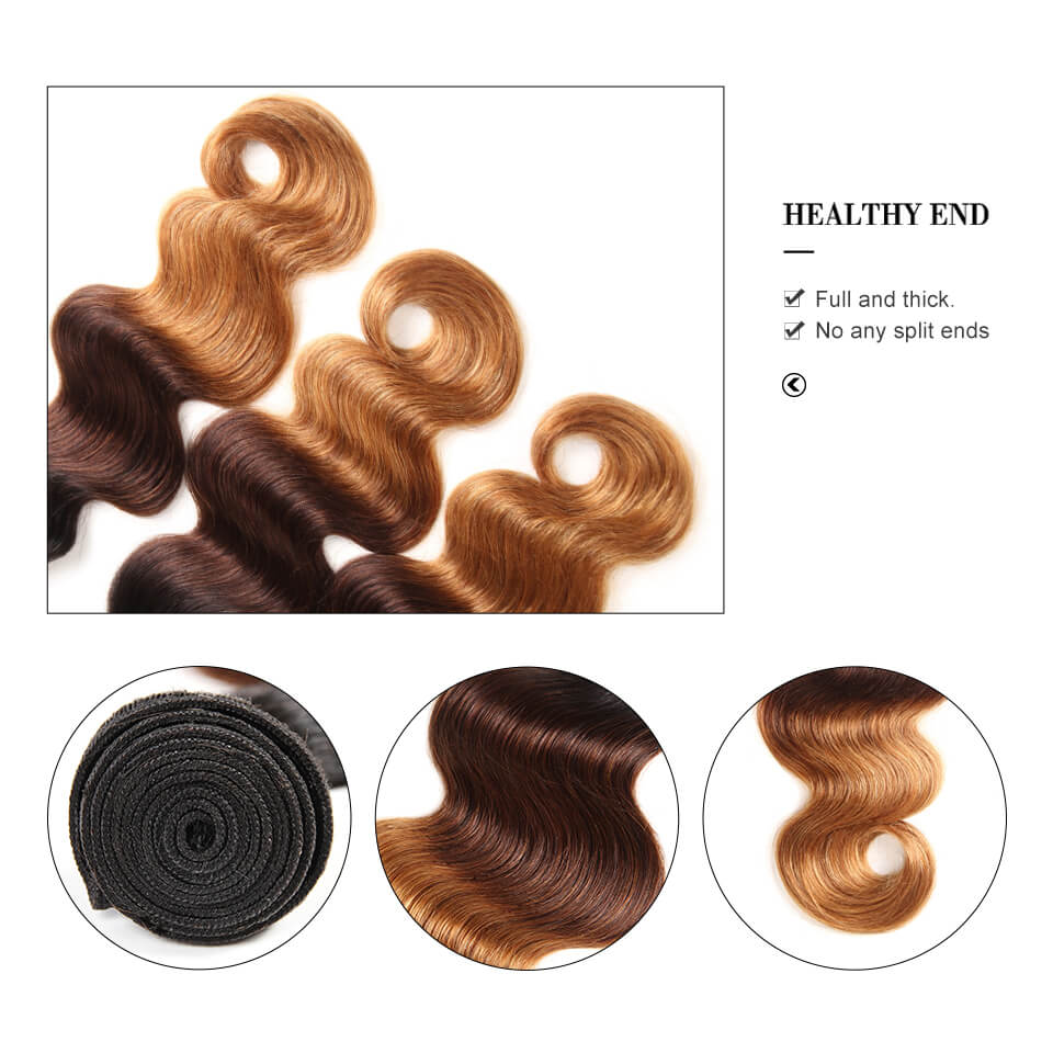 4pcs With Lace Closure