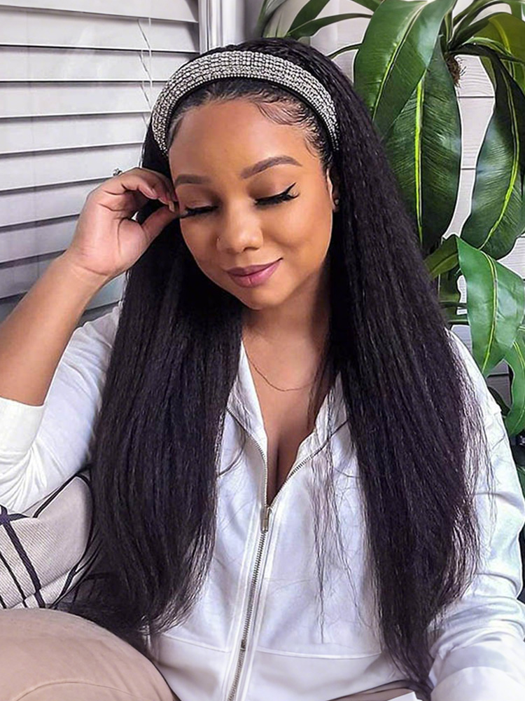 Yaki Straight Headband Wigs