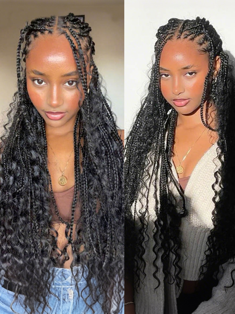 synthetic Box Braided Wigs