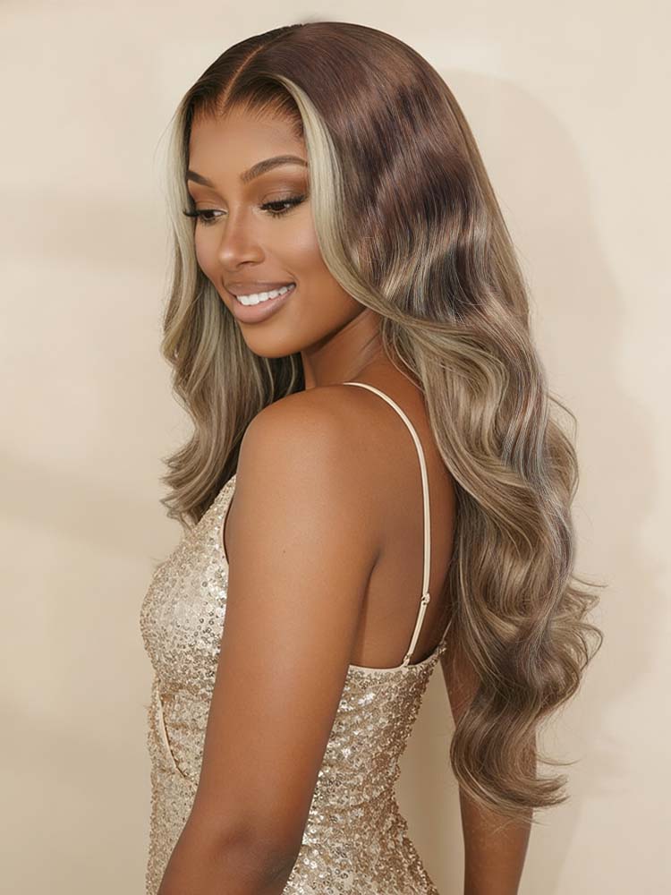 250% density body wave human hair wig