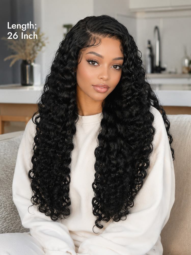bouncy raw indian curly HD lace wigs