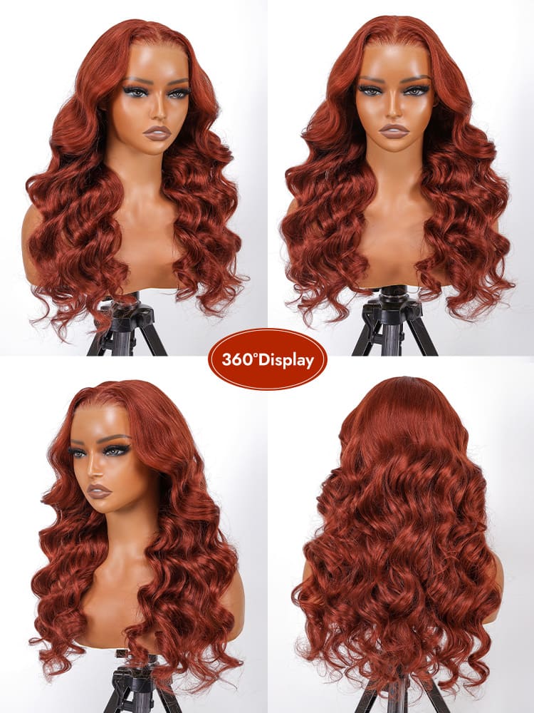 maple red wig pre cut lace