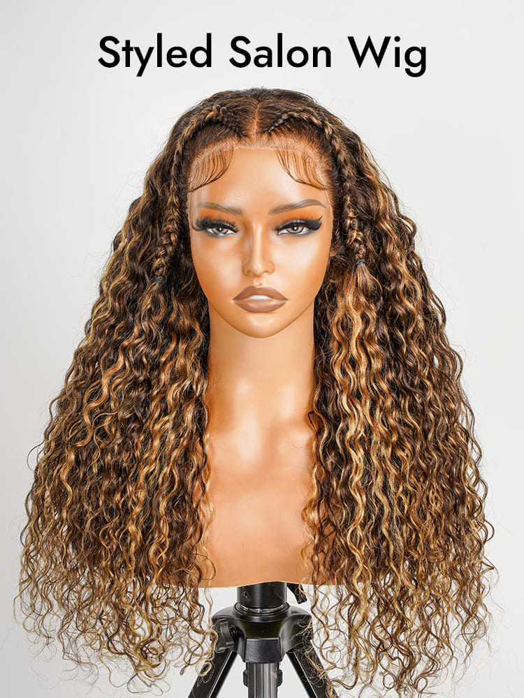 Piano Highlight Styled Salon Wig