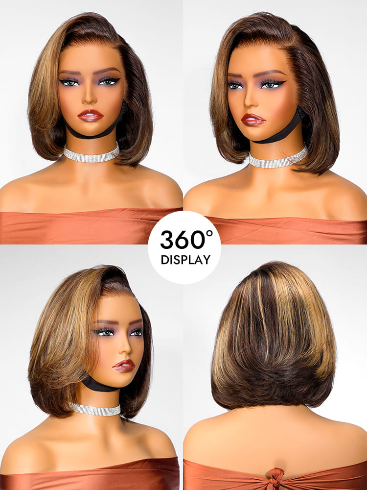 Straight layered Bob Wig
