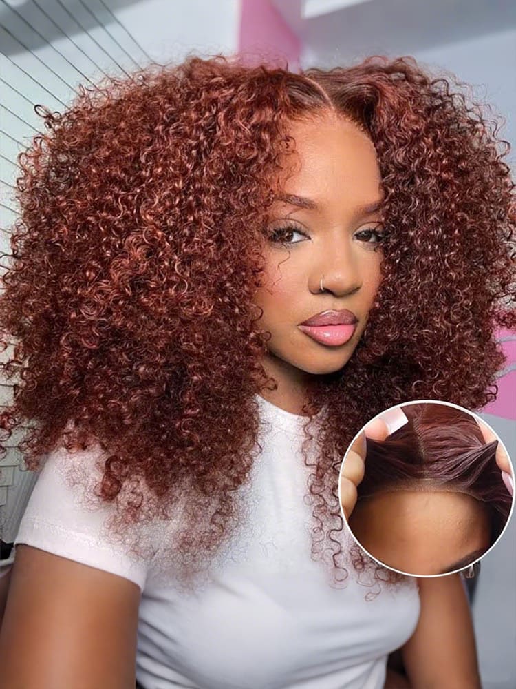 reddish brown curly ready and go wigs