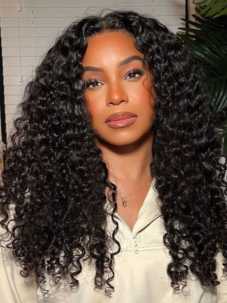 Middle Parting Curly Lace Wig