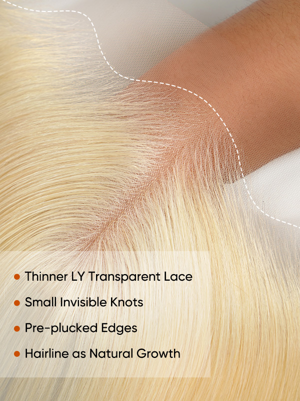 613 Straight Transparent Lace Wig