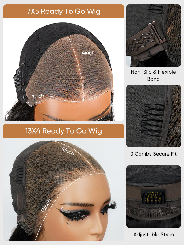 7x5 Lace Closure Wigs