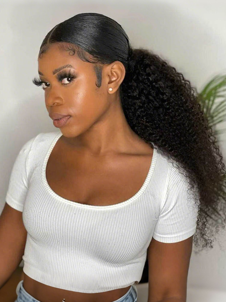 Bouncy Curly Ponytail Human Hair
