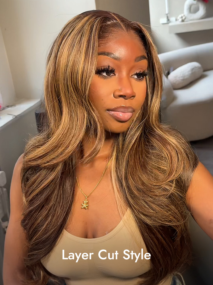 P4/27 Highlight Body Wave Hair Wig