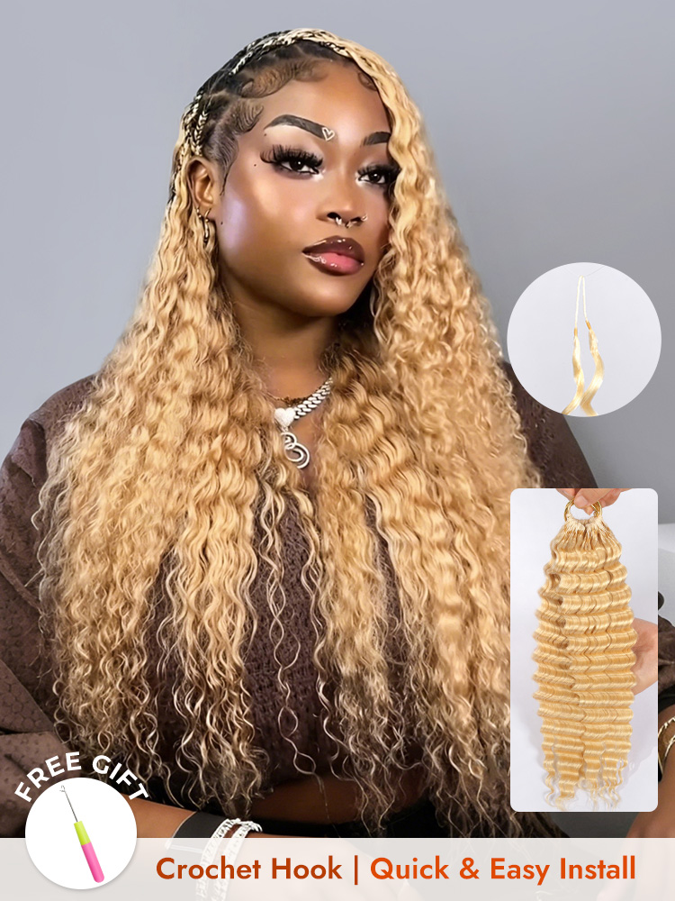Feather Crochet Deep Wave Human Hair