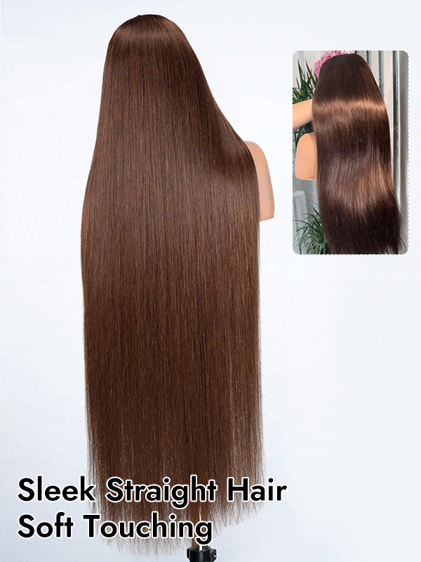 sleek straight wig