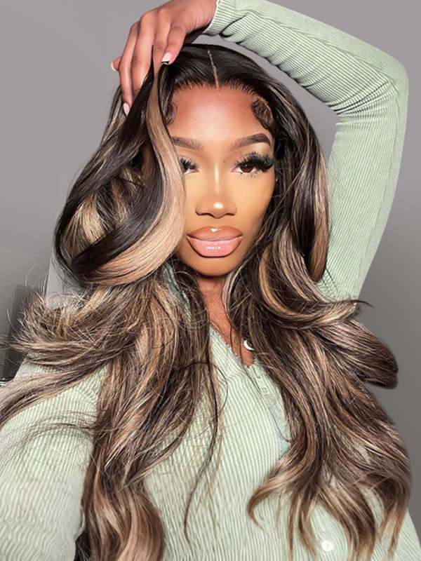 ombre highlight lace front wig