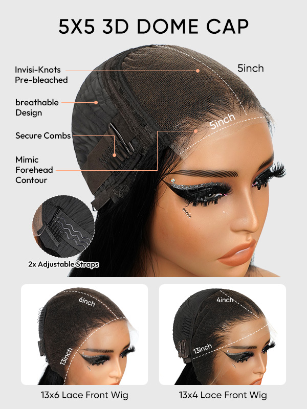 5x5 Straight Lace Front Wig