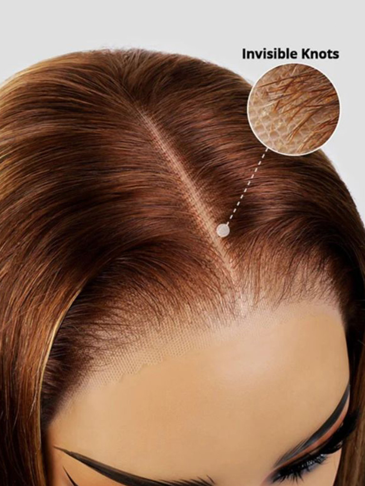 Dark Brown Highlights Wigs