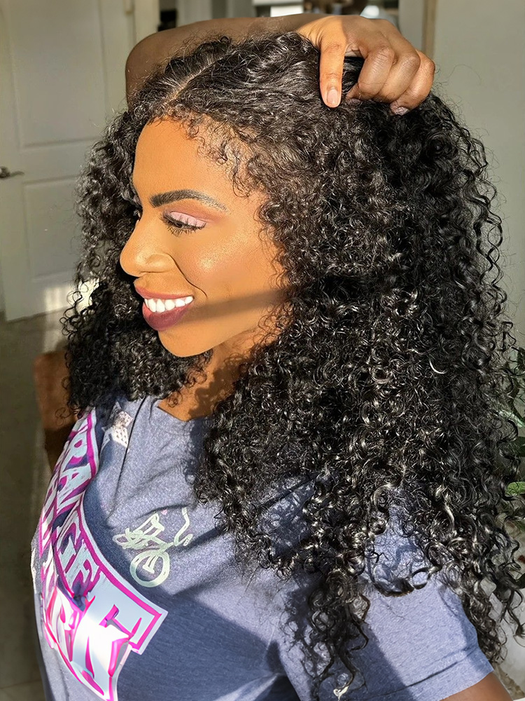 Curly 4C Edge Hairline Wigs