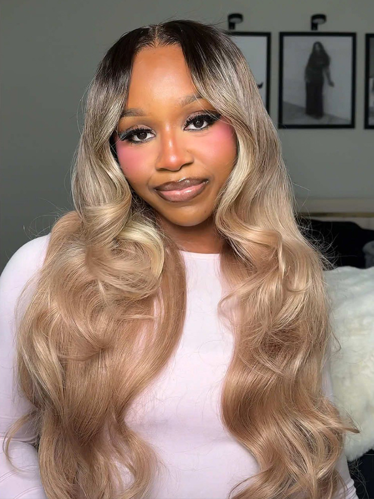 Caramel Blonde Highlgihts Body Wave Wig