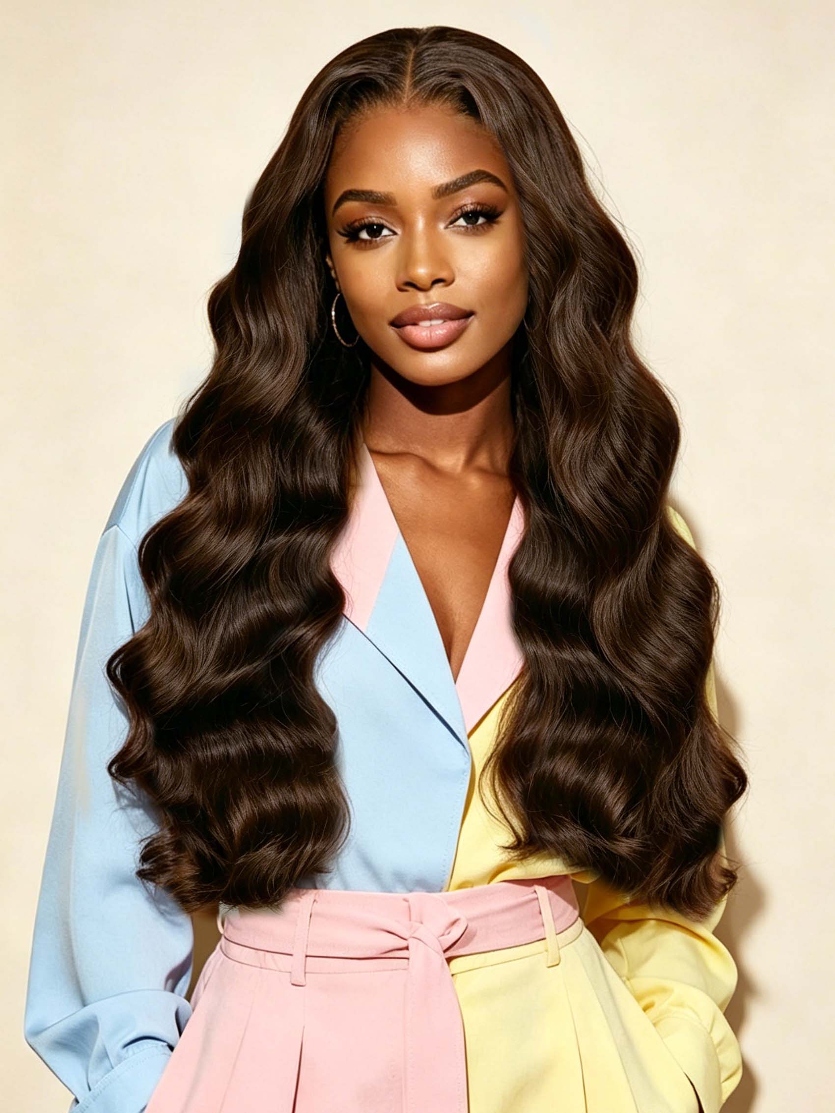 wave super double drawn hair hd lace wig