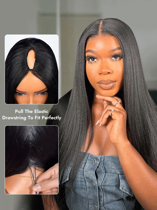 Elastic Drawstring V Part Wigs