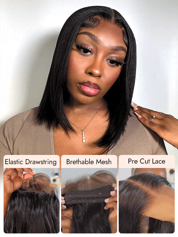 Middle Part Drawstring Wig