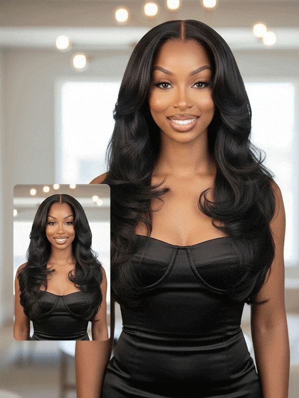 Textured Layered Body Wave HD Lace Wig
