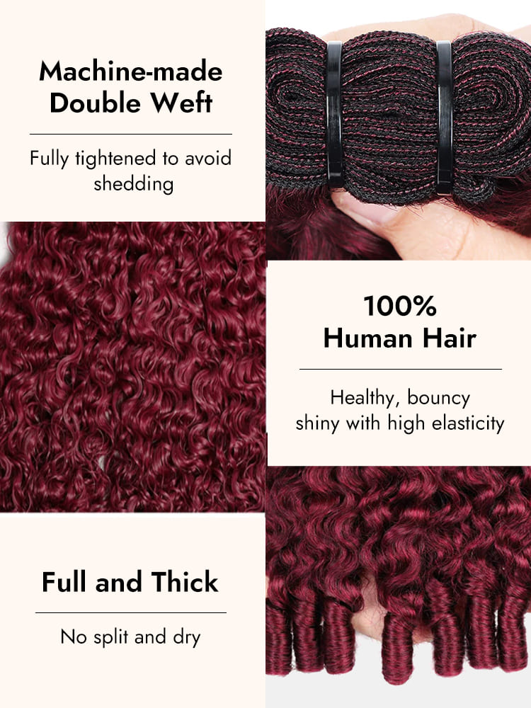 99J Burmese Curly Raw Human Hair