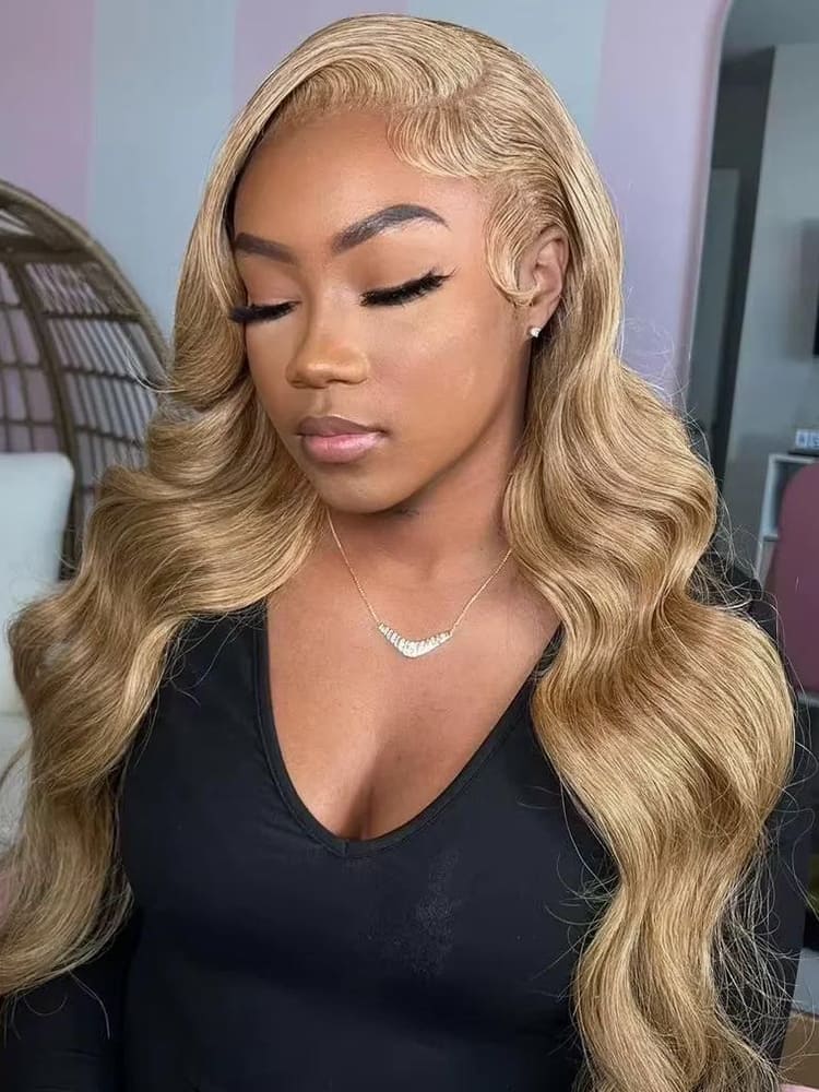 Rich Caramel Blend Body Wave Glueless Wigs
