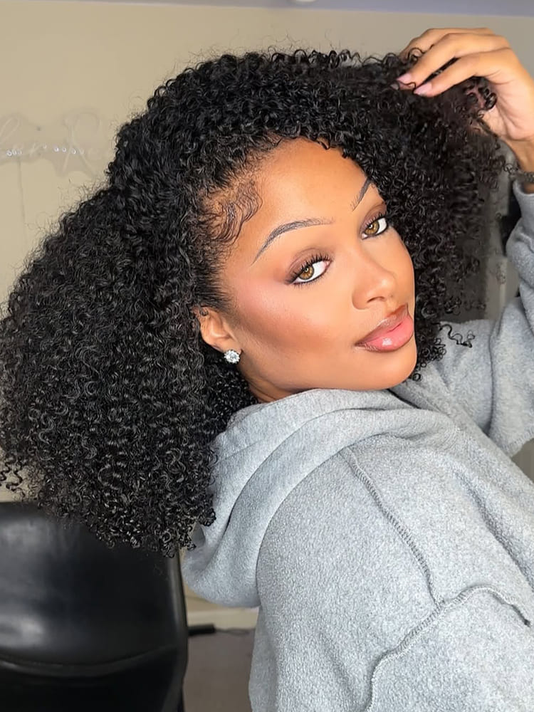 Full Density Curly Half Wig