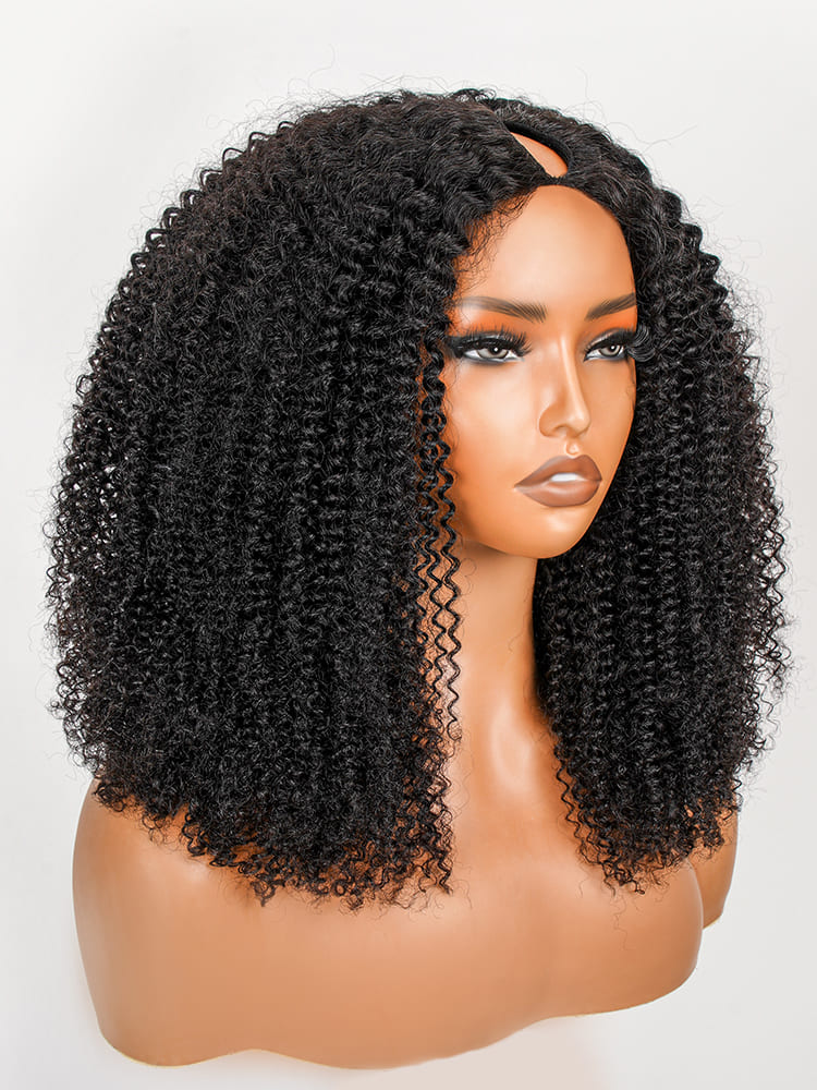 Kinky Curly V Part Wigs
