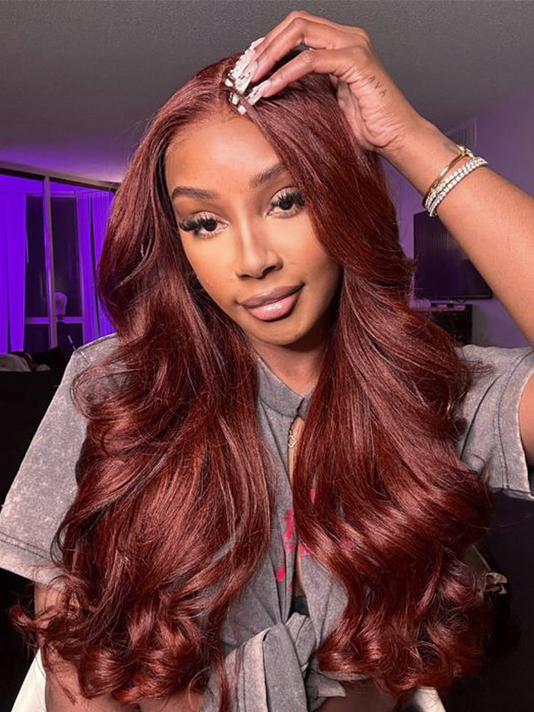 Reddish Brown Human Hair Wigs