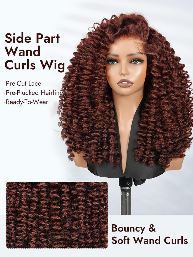 Side Part Wand Curls Wig
