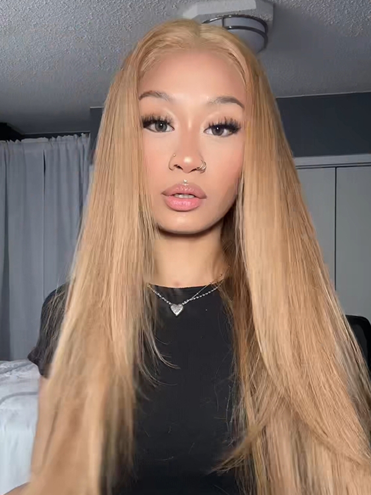 Rich Caramel Blend Straight Hair Wigs