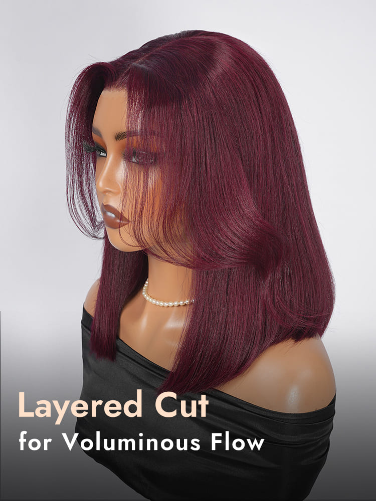 Layered 99J 5x7 Lace Bob Wig