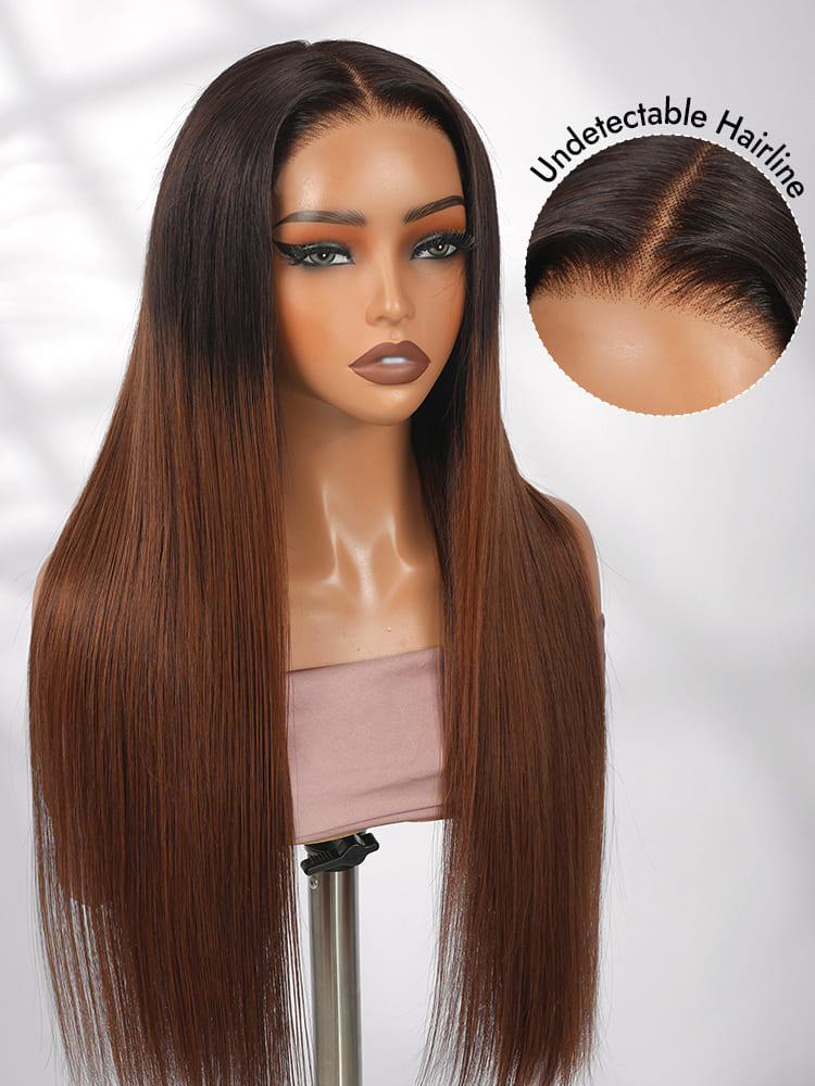 Ombre Chestnut Brown Straight Wigs
