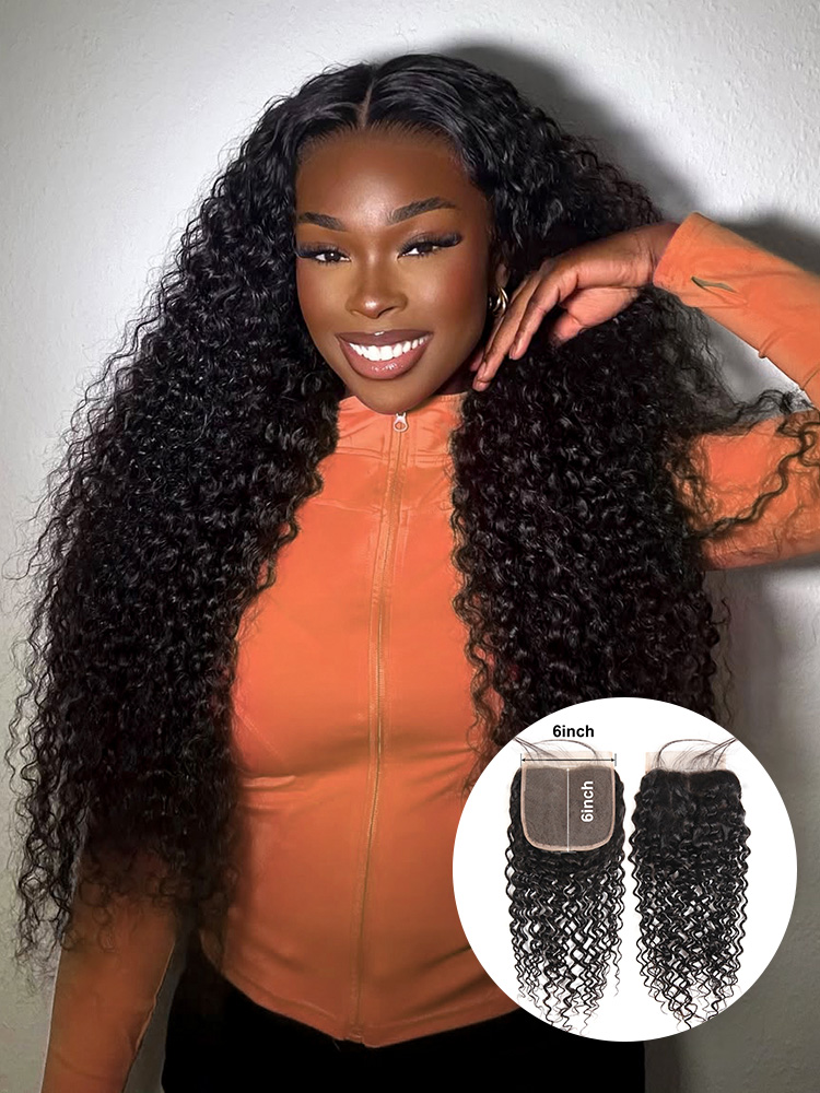 Curly Human Hair Lace Closure