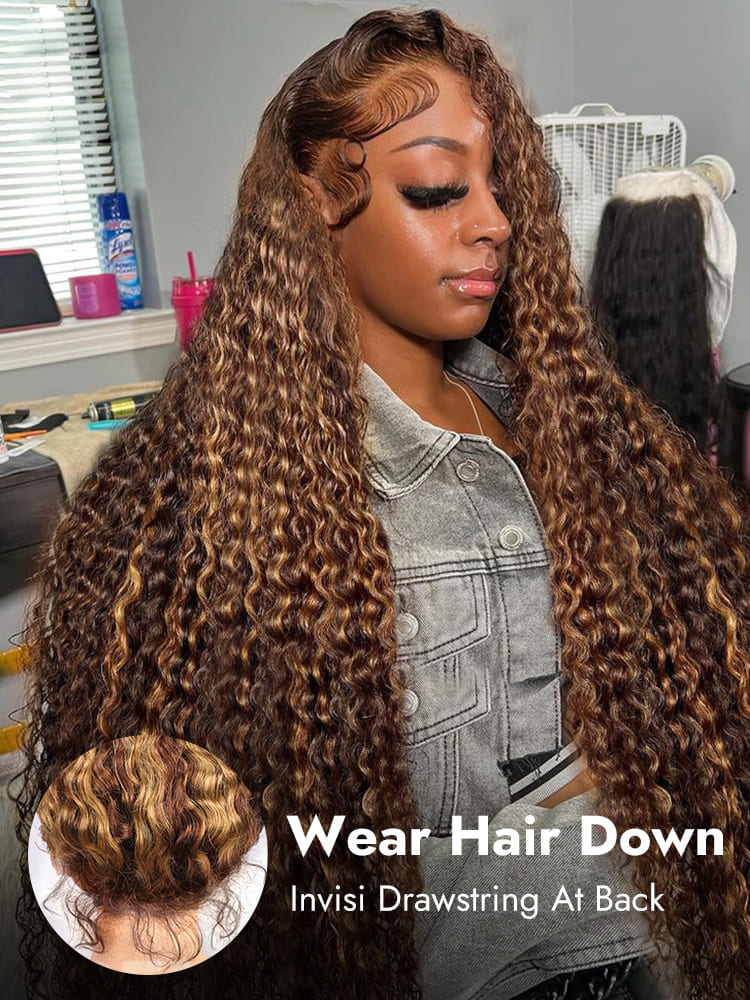 Highlight Honey Blonde Wig With Babyhair