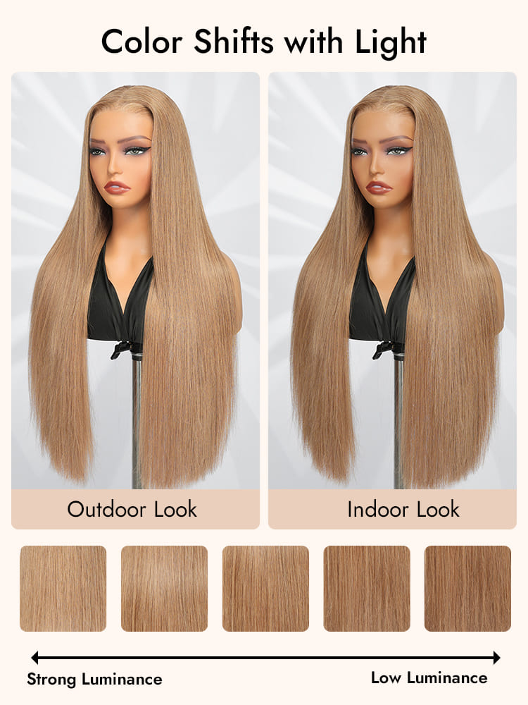 Rich Caramel Blend Bone Straight Wigs