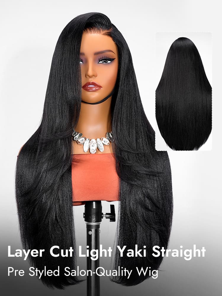 Layer Cut Light Yaki Straight Wig